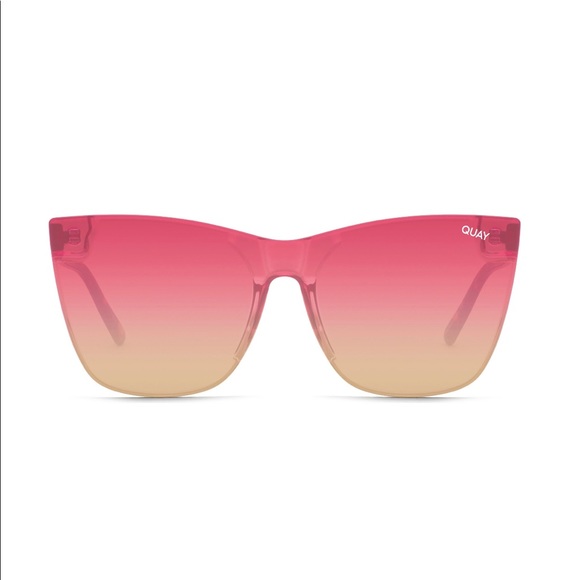 Quay Australia 56mm Gradient Cat Eye Sunglasses in Tortoise and Coral Mirror NWT - Picture 2 of 8